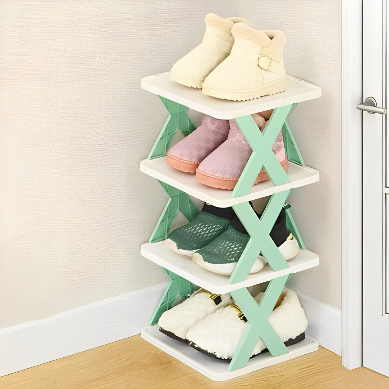 SpaceSaver Shoe Rack (4-Layer Foldable Organizer)